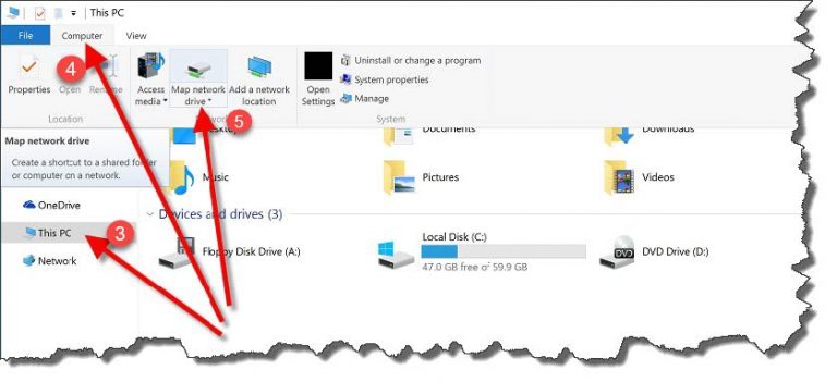 map network drive on startup windows 10